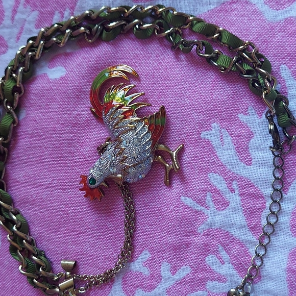 Betsey Johnson FARMHOUSE ROOSTER NECKLACE - Picture 7 of 12
